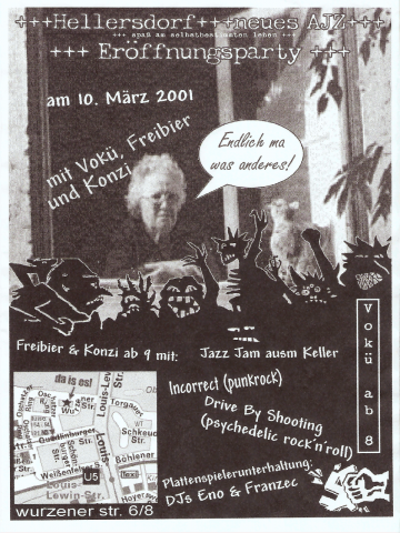 Flyer zum 10. März 2001