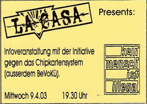Flyer zum 9. April 2003