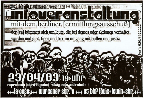 Flyer zum 24. April 2003