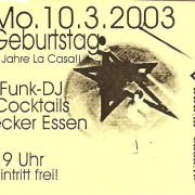 Flyer zum 10. März 2003