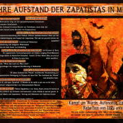 Plakat zur Veranstaltungsreihe "20 jahre Aufstand der Zapatistas in Mexiko"